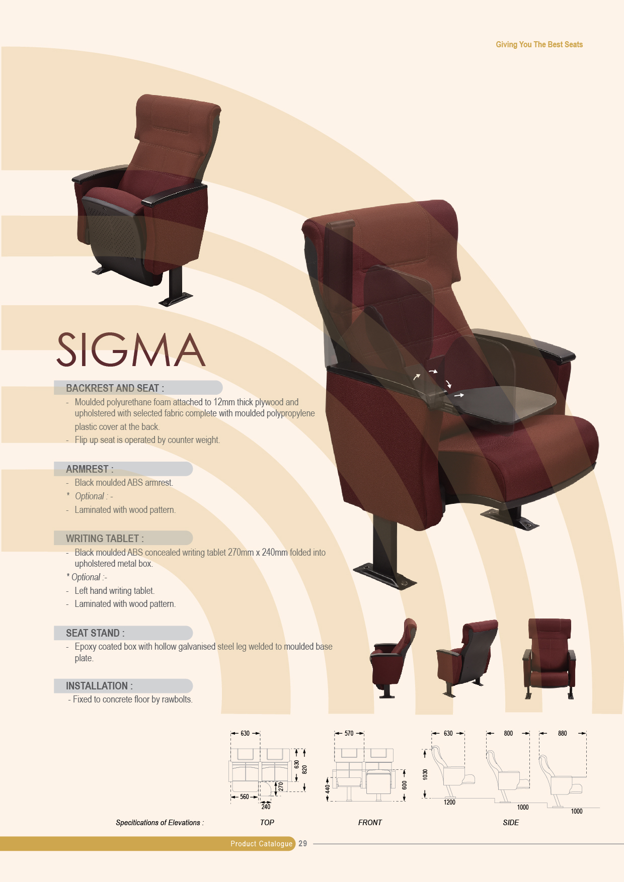 Ghế hội trường Sigma Ghế hội trường Sigma
